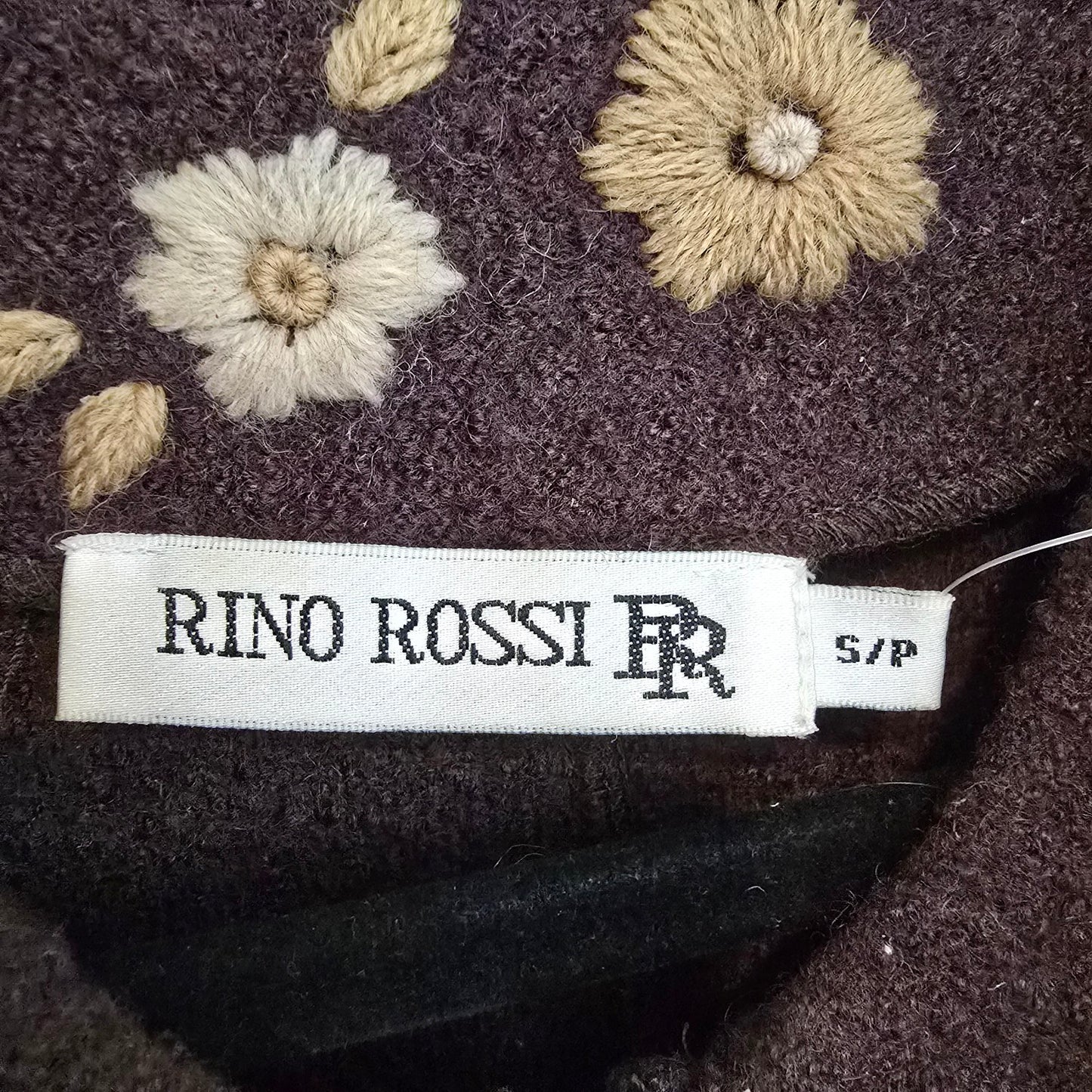 Rino Rossi Brown Wool Blend Jacket Size S Zip Front Minimal Classic Coat
