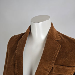 Vintage Tokens Corduroy Blazer Jacket Size XS Brown Cotton Tailored Japan