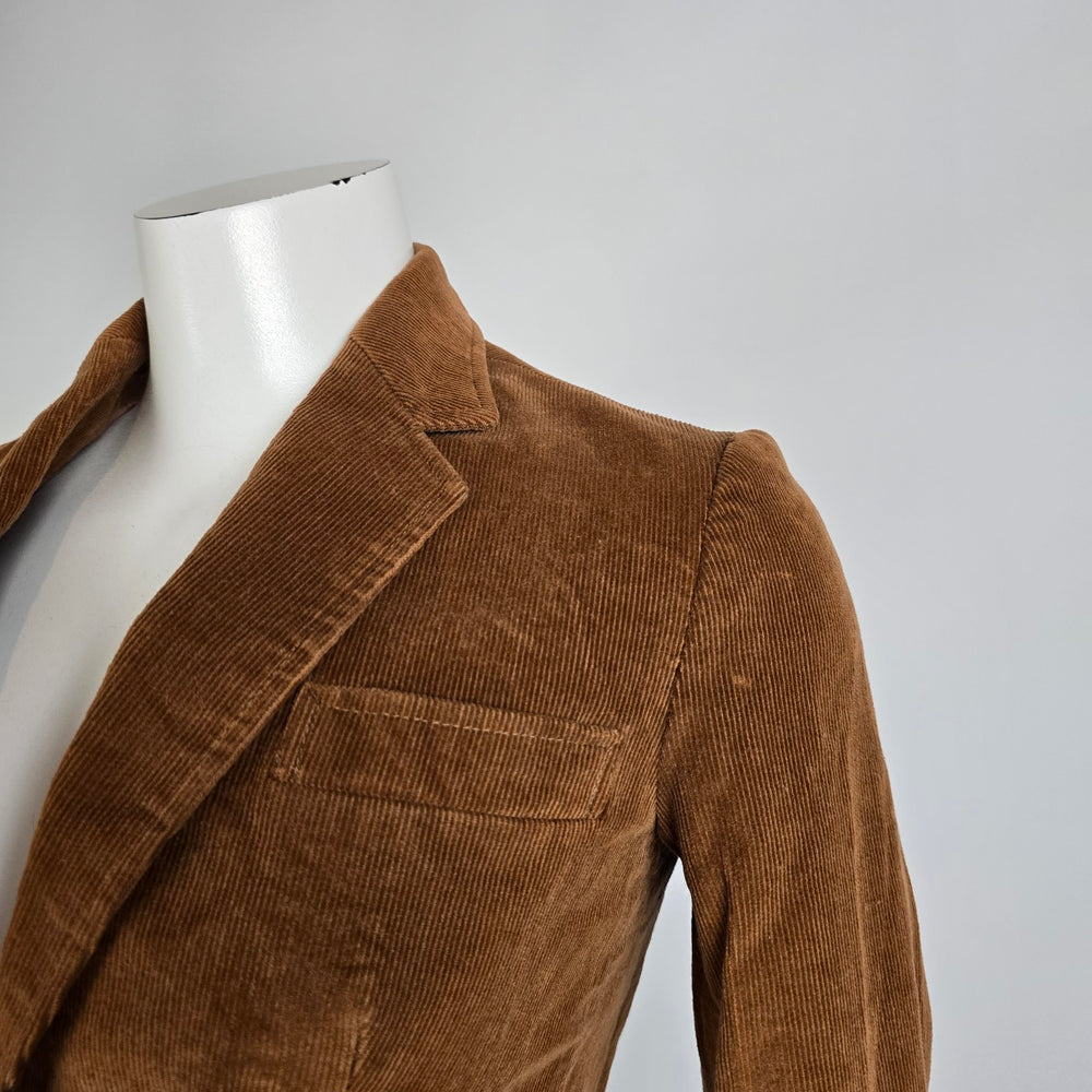 Vintage Tokens Corduroy Blazer Jacket Size XS Brown Cotton Tailored Japan