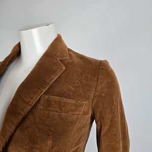 Vintage Tokens Corduroy Blazer Jacket Size XS Brown Cotton Tailored Japan