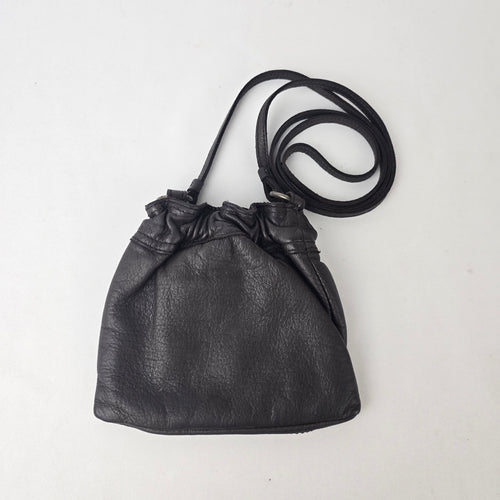 Vintage Old Navy Brown Leather Mini Pouch Crossbody Purse