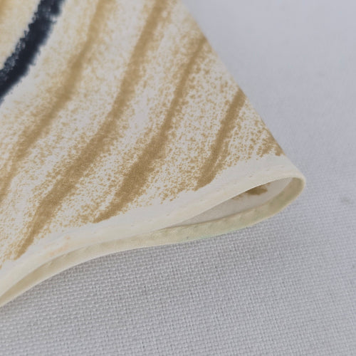 Usna Twilly Scarf Neutral Abstract Skinny Scarf Bag Handle Wrap Hair Scarf