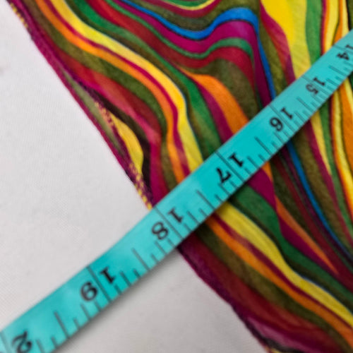 70s Psychedelic Swirl Scarf Retro Boho Festival Colorful Lightweight Wrap