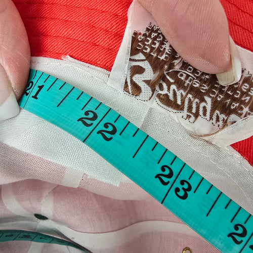Vintage Red Cotton Hat Wide Brim Safari Style Statement Summer Hat