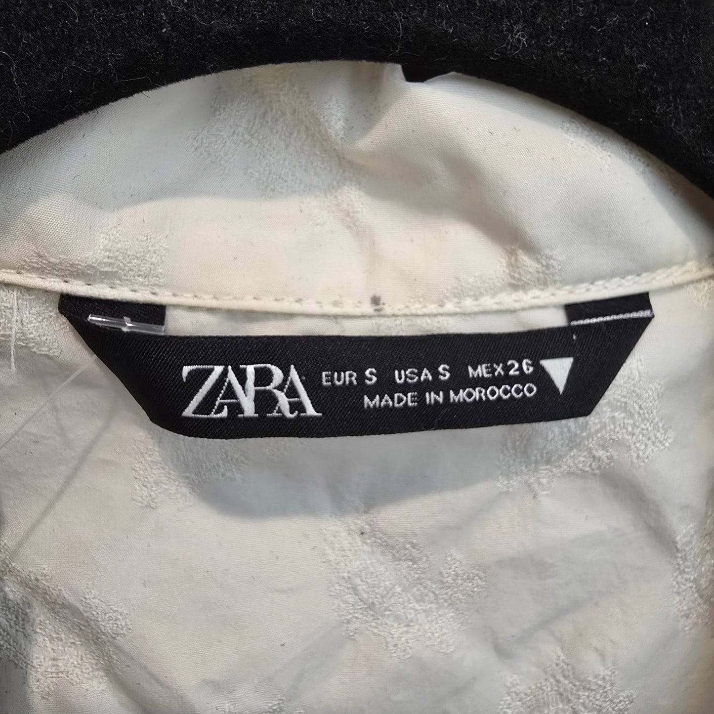 Zara Ruffle Crop Jacket Top Cream Romantic High Neck Light Jacket Size S