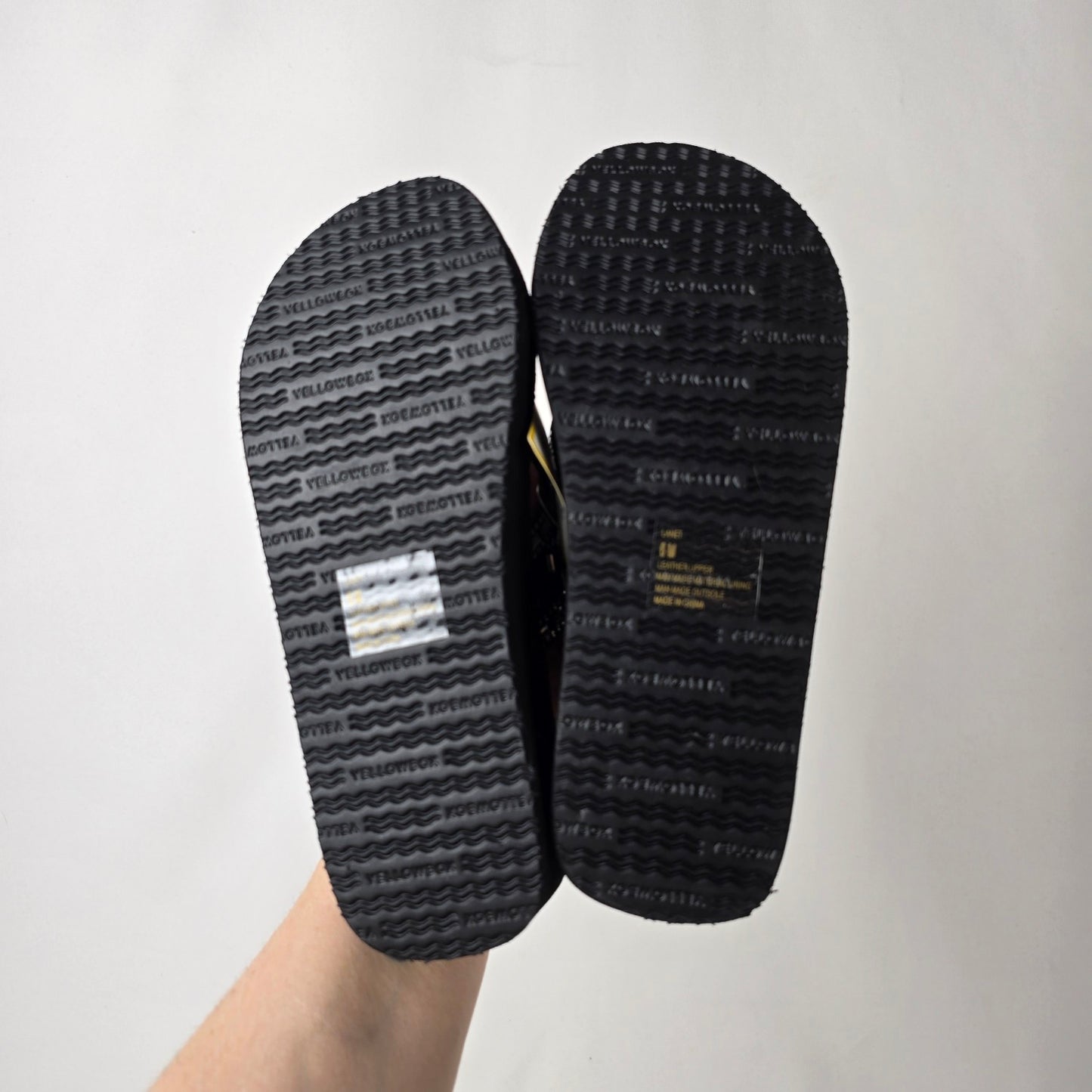 Yellow Box Black Beaded Flip Flop Wedges Size 6 Sparkle Comfort Sandals