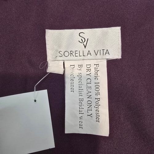 Sorella Vita Plum One Shoulder Bridesmaid Dress Ruched Formal Gown Size L/XL