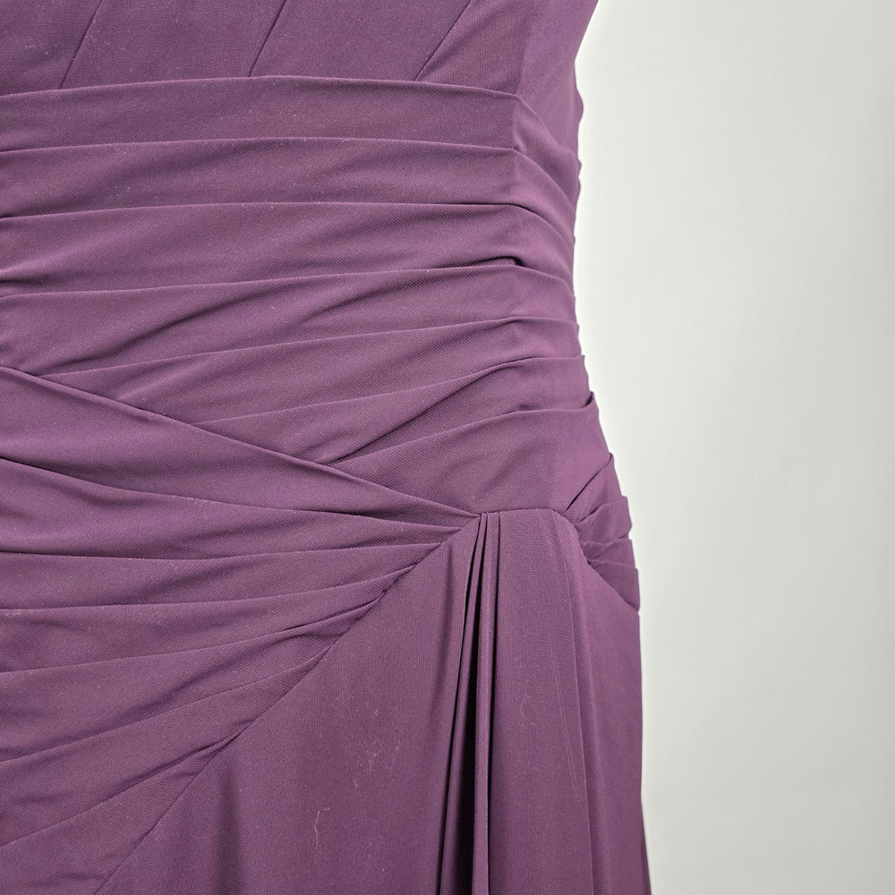 Sorella Vita Plum One Shoulder Bridesmaid Dress Ruched Formal Gown Size L/XL