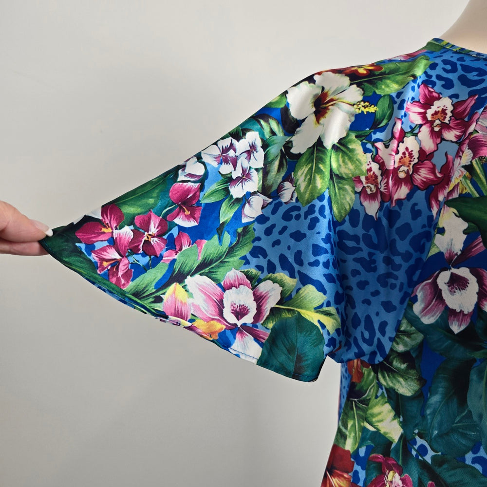 Vintage Tropical Floral Maxi Dress Kaftan One Size – Bold Resort Style