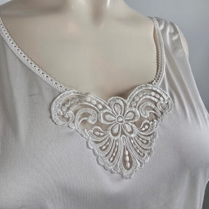 Vintage PS Intimate Collection White Slip Dress Size 22 Lace Trim Nightgown