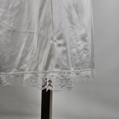 Vintage PS Intimate Collection White Slip Dress Size 22 Lace Trim Nightgown