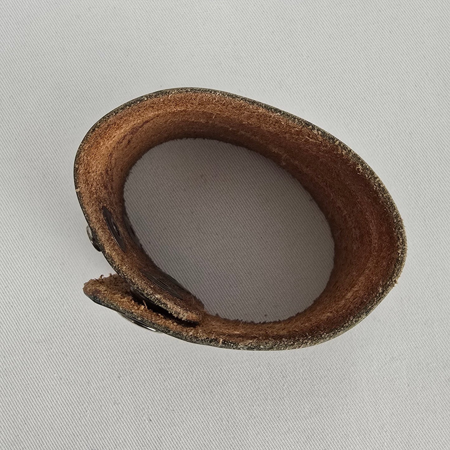 Holly Hank Brown Leather Wrap Bracelet Multi Strand Snap Closure Cuff