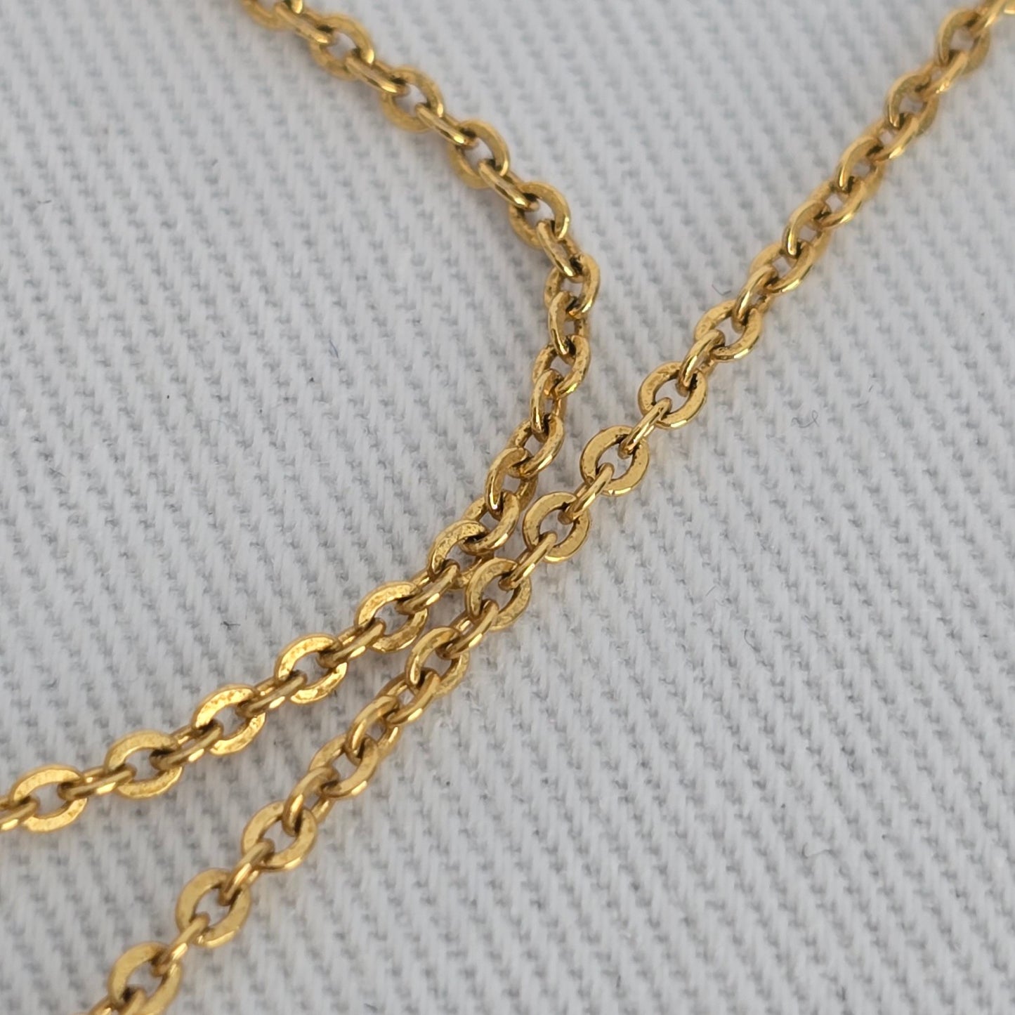 Vintage Gold Tone Bar Necklace Rhinestone Detail Dainty Drop Pendant