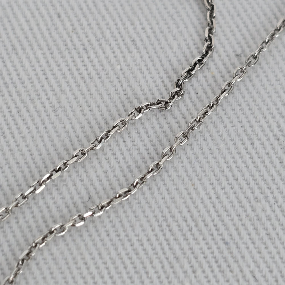 Vintage Sterling Silver 925 XL Heart Necklace CZ Pavé Pendant Dainty Everyday Jewelry