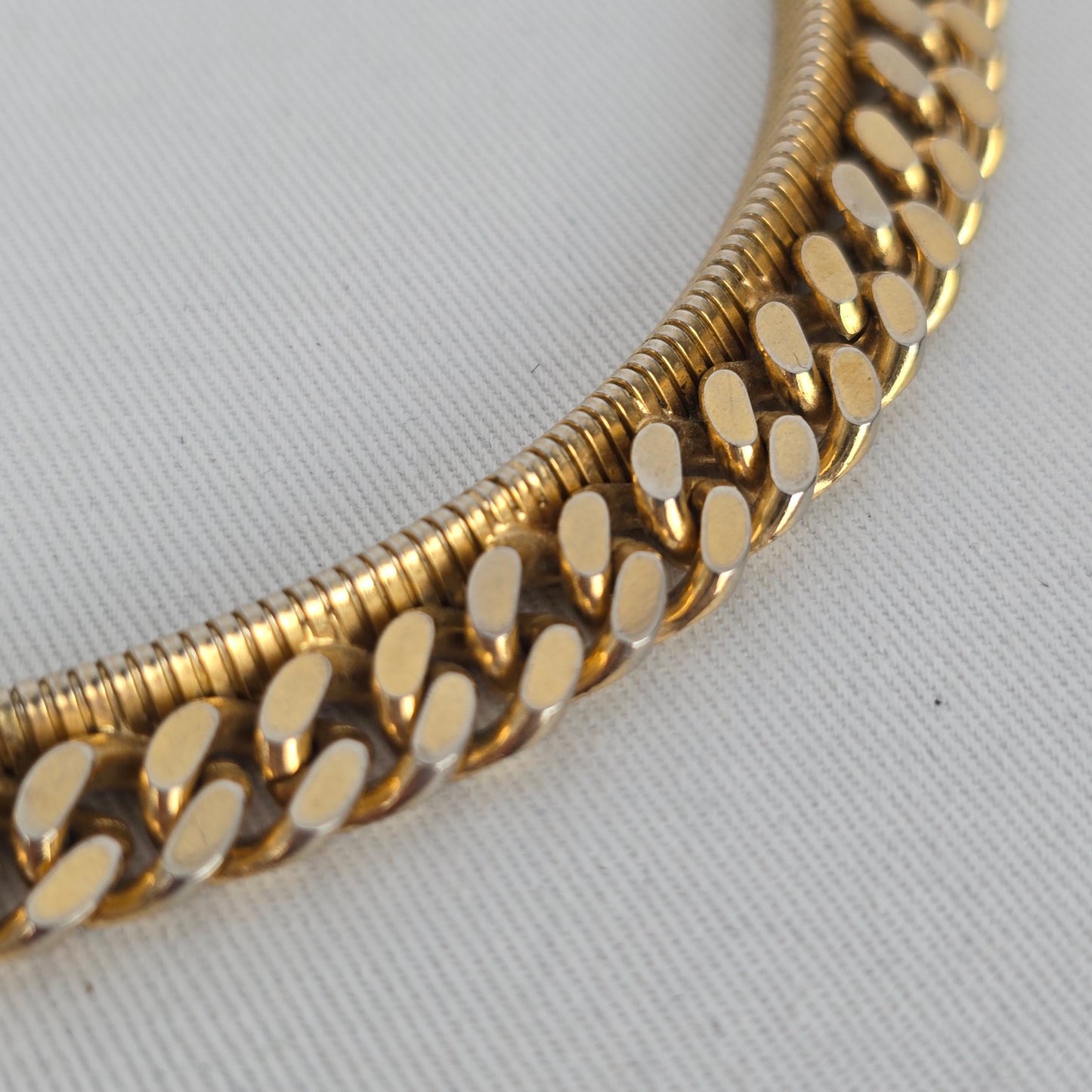 Vintage Jewels by Julio Gold Tone Layered Chain Choker Necklace Chunky Statement