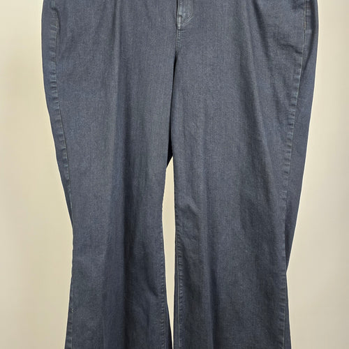 NYDJ Teresa Wide Leg Jeans 20W Dark Wash Lift Tuck Denim Plus Size