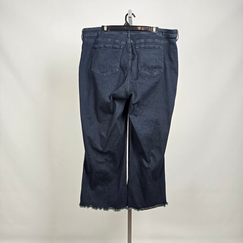 NYDJ Teresa Wide Leg Jeans 20W Dark Wash Lift Tuck Denim Plus Size