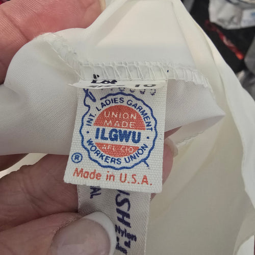 Vintage Sydney Bush Petticoat Skirt White Crinoline ILGWU Union Made USA Size 10