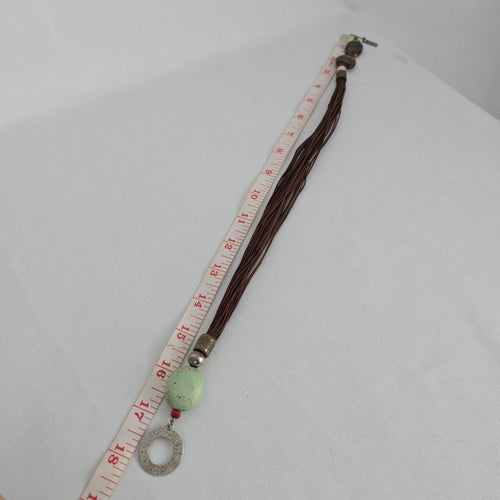Silpada Sterling Silver Toggle Necklace Tiger’s Eye & Mixed Stone Statement