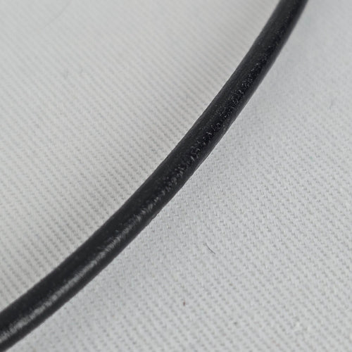 Silpada 925 Sterling Silver Interlocking Ring Pendant Black Leather Necklace