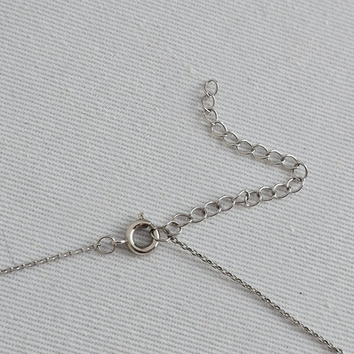 Hexagon Halo Crystal Pendant Necklace Silver Tone Dainty