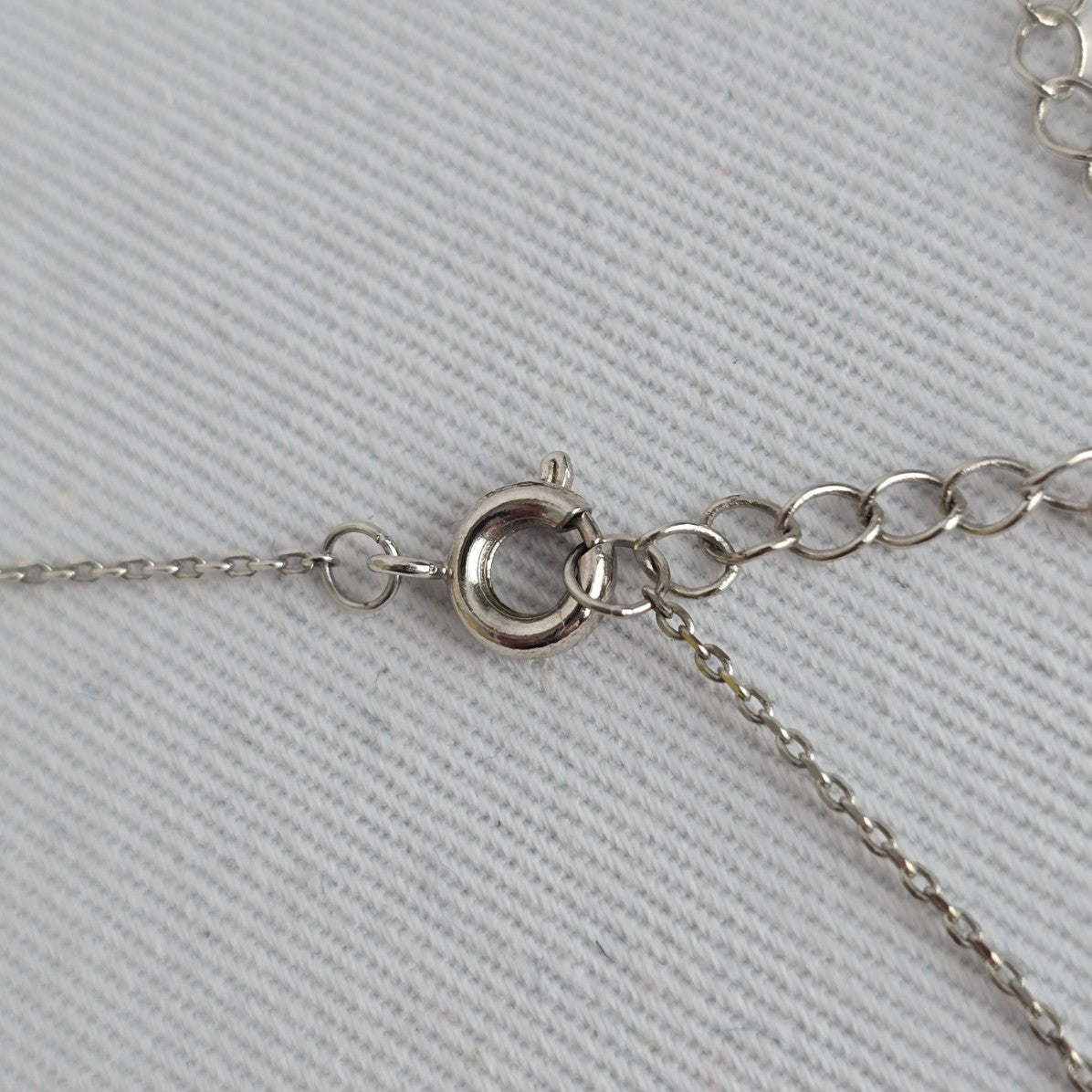 Hexagon Halo Crystal Pendant Necklace Silver Tone Dainty