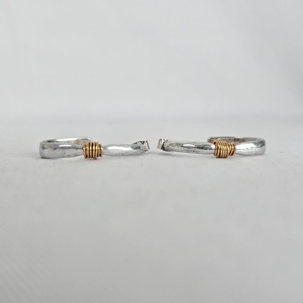 RLM Studio Sterling Silver Two Tone Hoop Earrings