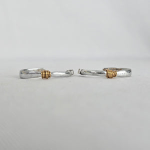 RLM Studio Sterling Silver Two Tone Hoop Earrings