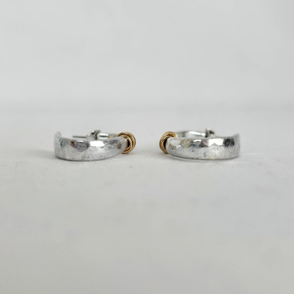 RLM Studio Sterling Silver Two Tone Hoop Earrings