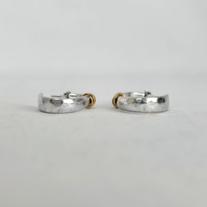 RLM Studio Sterling Silver Two Tone Hoop Earrings