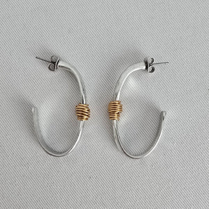 RLM Studio Sterling Silver Two Tone Hoop Earrings
