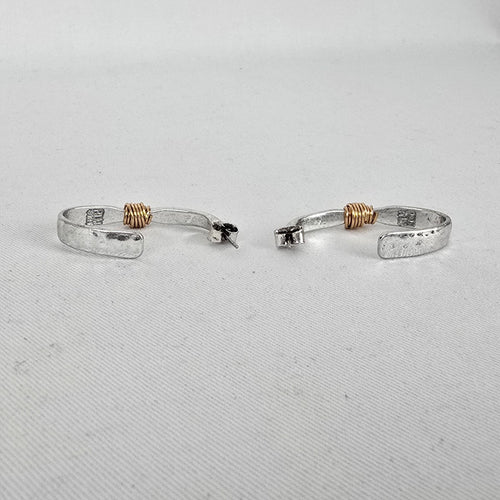 RLM Studio Sterling Silver Two Tone Hoop Earrings
