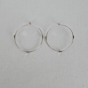 Lilly Barrack Sterling Silver 925 Minimalist Hoop Drop Earrings