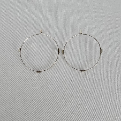 Lilly Barrack Sterling Silver 925 Minimalist Hoop Drop Earrings