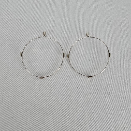 Lilly Barrack Sterling Silver 925 Minimalist Hoop Drop Earrings