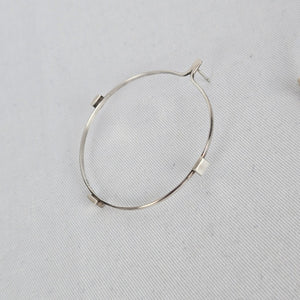 Lilly Barrack Sterling Silver 925 Minimalist Hoop Drop Earrings