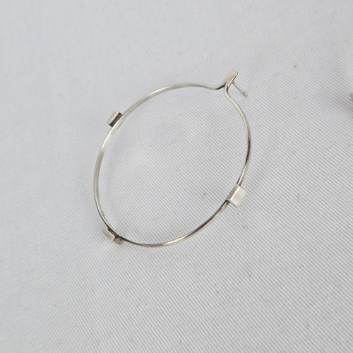 Lilly Barrack Sterling Silver 925 Minimalist Hoop Drop Earrings