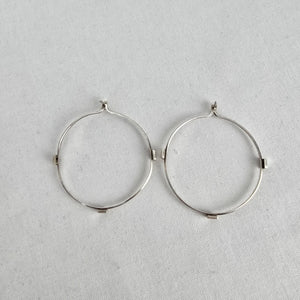 Lilly Barrack Sterling Silver 925 Minimalist Hoop Drop Earrings