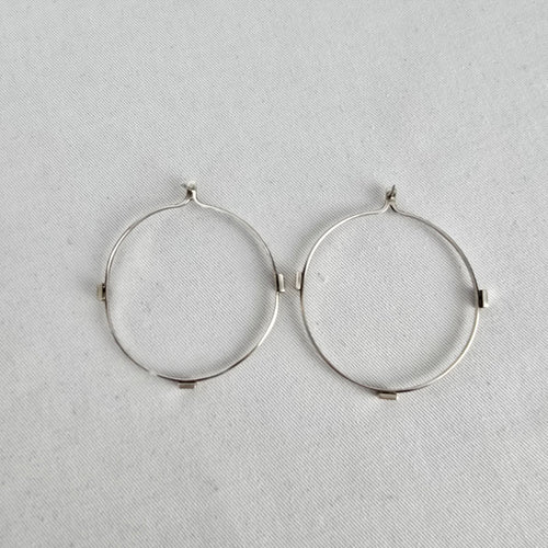 Lilly Barrack Sterling Silver 925 Minimalist Hoop Drop Earrings