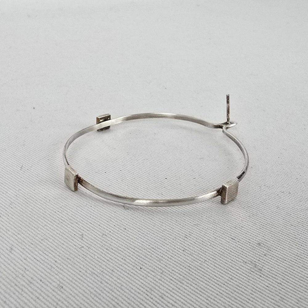 Lilly Barrack Sterling Silver 925 Minimalist Hoop Drop Earrings