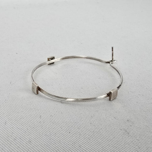 Lilly Barrack Sterling Silver 925 Minimalist Hoop Drop Earrings