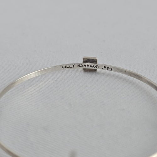 Lilly Barrack Sterling Silver 925 Minimalist Hoop Drop Earrings
