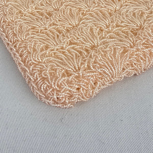 Vintage Arbel Montreal Beaded Coin Purse Made in Japan Blush Pink Evening Bag