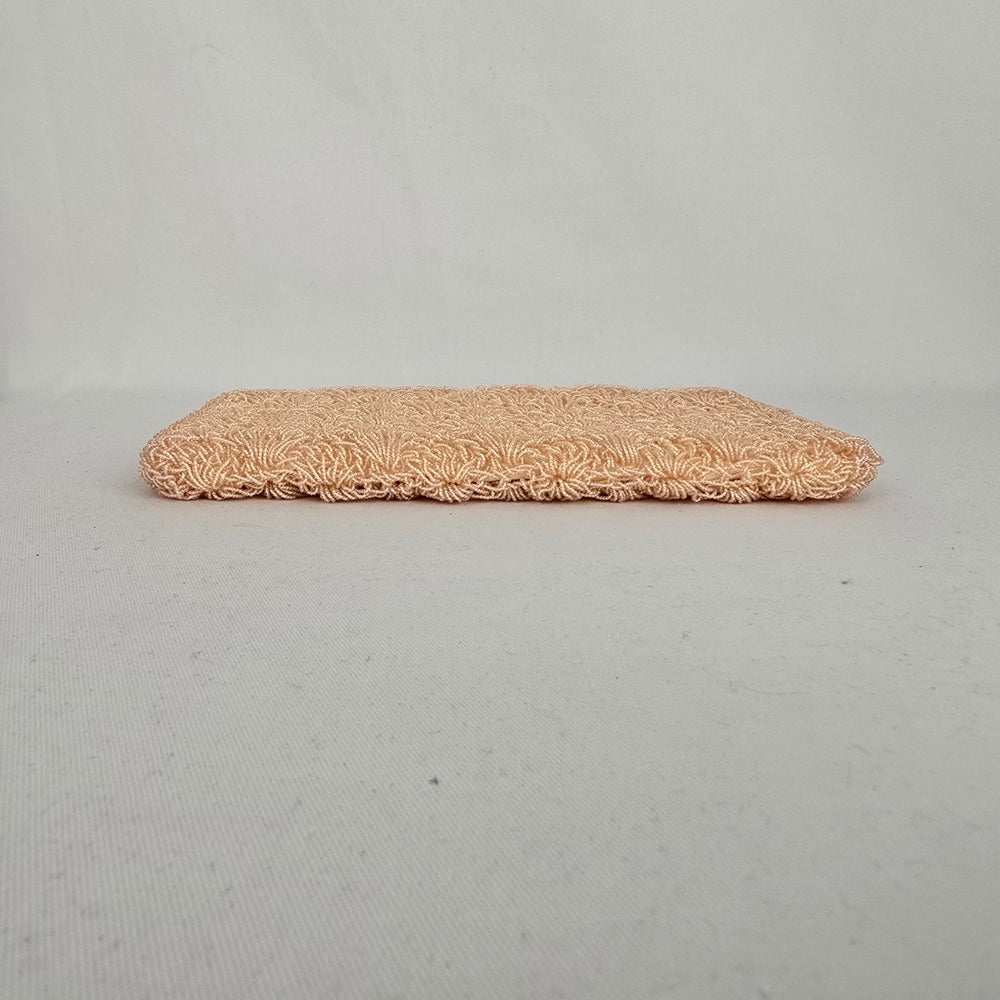 Vintage Arbel Montreal Beaded Coin Purse Made in Japan Blush Pink Evening Bag