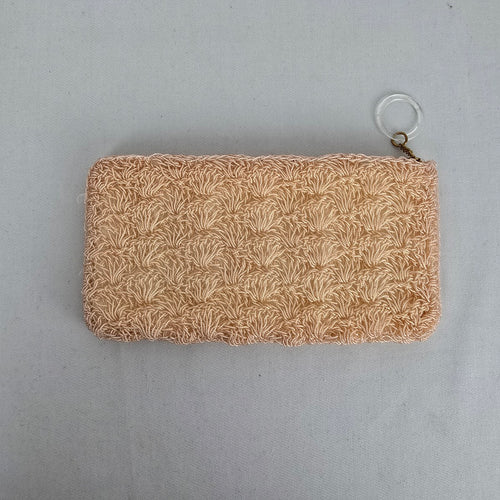 Vintage Arbel Montreal Beaded Coin Purse Made in Japan Blush Pink Evening Bag