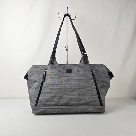 Roots 73 Grey Weekender Tote Travel Bag Large Zip Gym Carryall