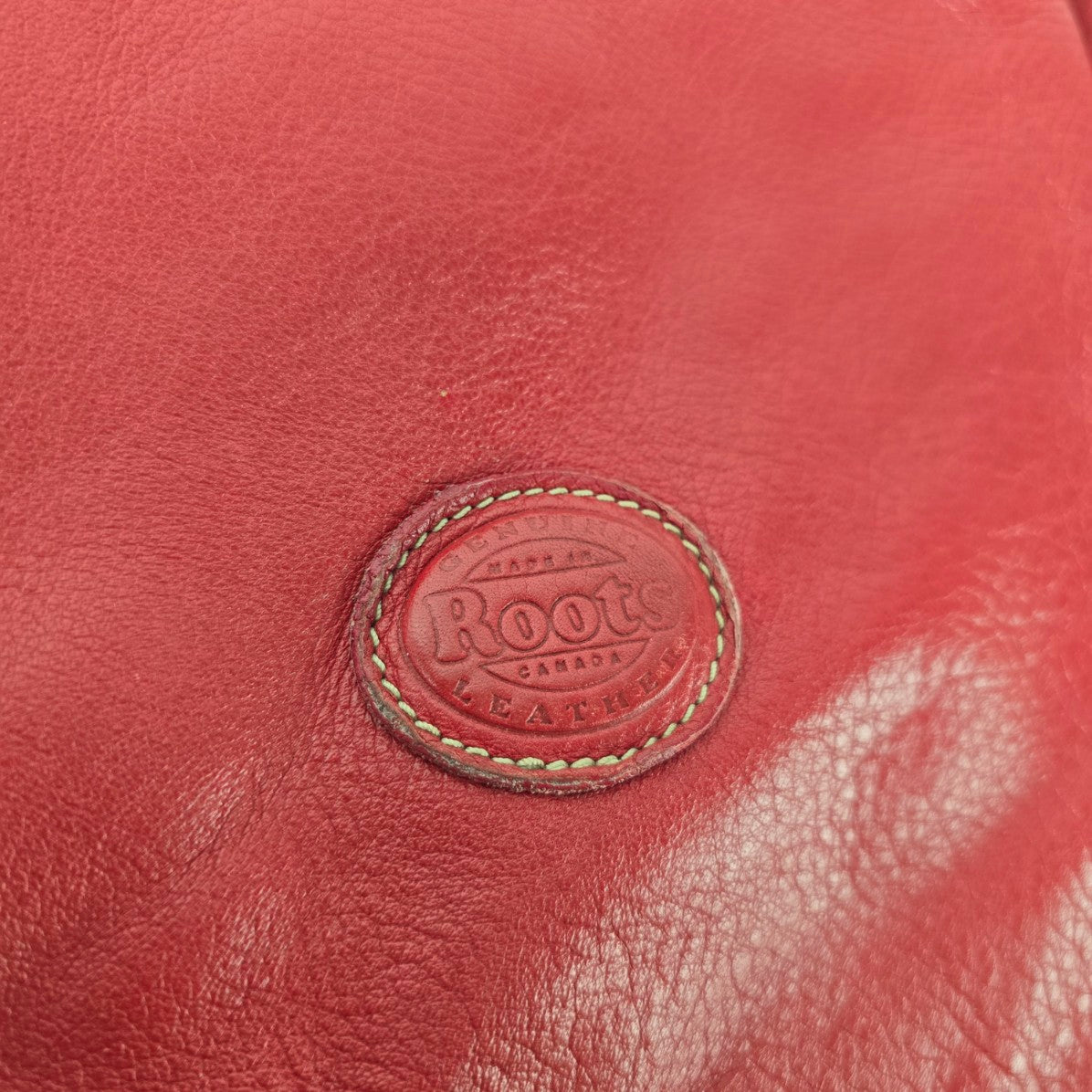 Roots Genuine Leather Crossbody Bag Red Organizer Purse Canada