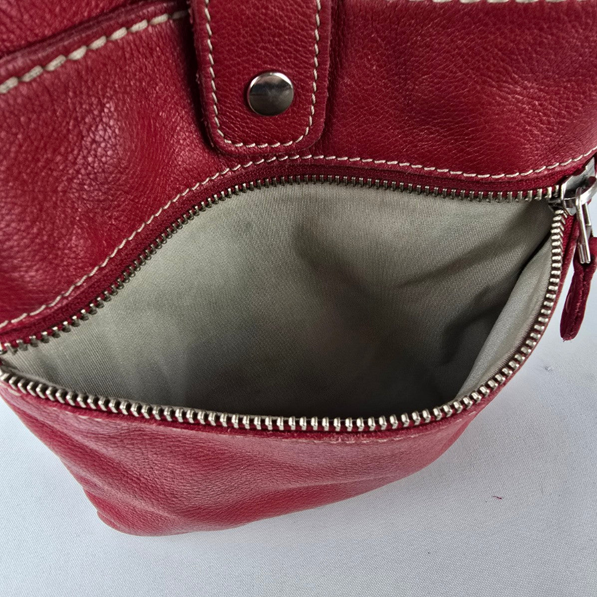 Roots Genuine Leather Crossbody Bag Red Organizer Purse Canada