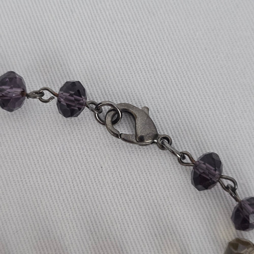 Smoky Crystal Layering Necklace – Plum & Taupe