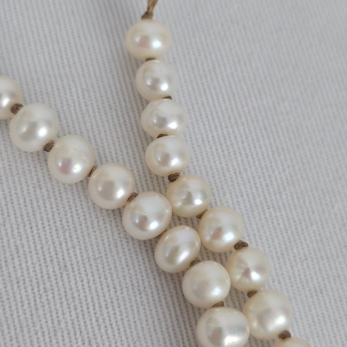 Silpada Oh So Pretty Pearl Quartzite Rock Crystal Silk Cord Necklace Sterling Silver